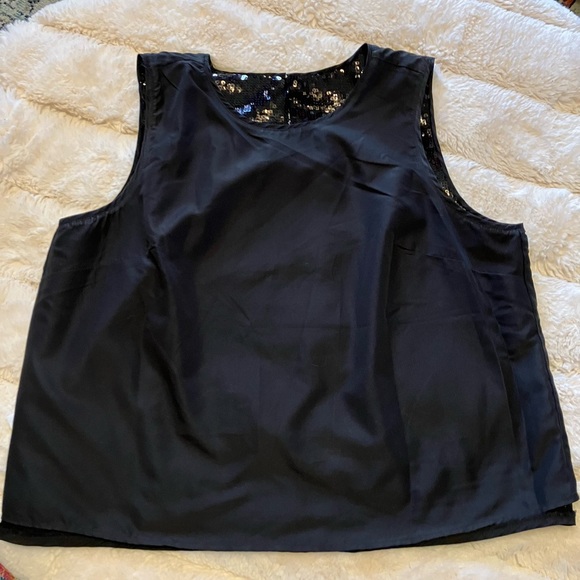2 PC SET ~J.CREW FACTORY BLACK SRQUIN TOP & SKIRT - Picture 6 of 13
